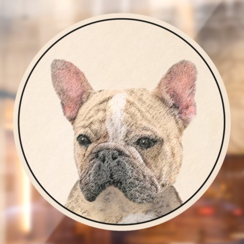 French Bulldog Sable Painting _ Cute Original Do Window Cling