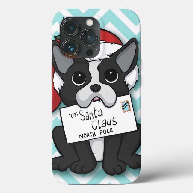 French bulldog Santa Claus Holiday Case-Mate iPhone Case (Back)