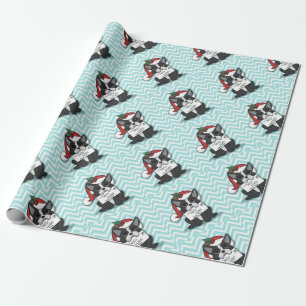 French bulldog Santa Claus Holiday Wrapping Paper