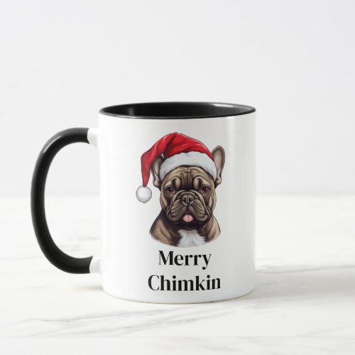 French Bulldog Santa Hat Christmas Mug