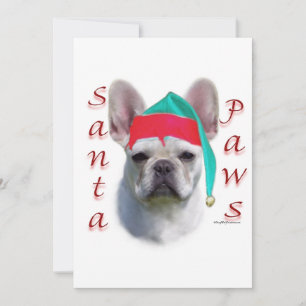 French bulldog santa paws thank you card