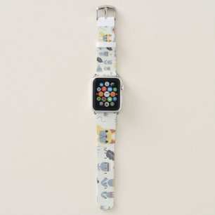French Bulldog: Scandinavian Floral Repeat. Apple Watch Band