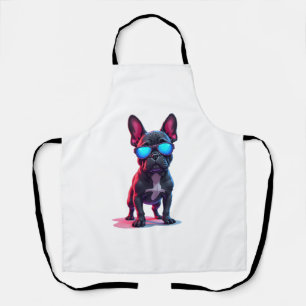 French Bulldog SciFi Wearing Cool Sunglasses Apron