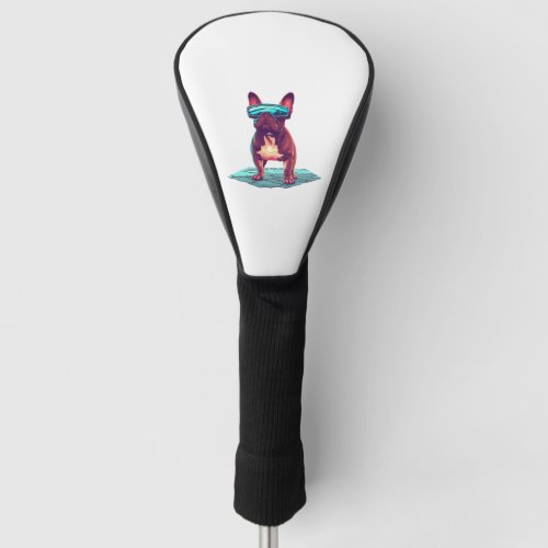 French Bulldog SciFi Wearing Cool Sunglasses Golf Head Cover