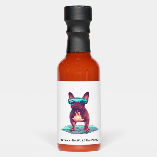 French Bulldog SciFi Wearing Cool Sunglasses Hot Sauces (Front)