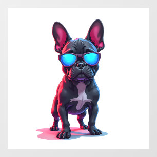 French Bulldog SciFi Wearing Cool Sunglasses Wall Decal