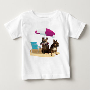 French Bulldog Sea French Bulldog Vacation Baby T-Shirt
