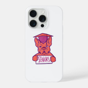 French Bulldog Senior Graduation Cute Dog iPhone 15 Pro Case