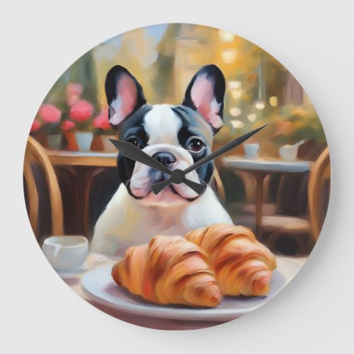 French Bulldog Serenity Impressionist Large Clock