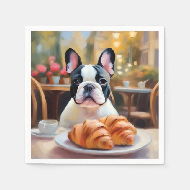 French Bulldog Serenity Impressionist Napkins (Front)