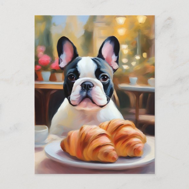 French Bulldog Serenity Impressionist Postcard (Front)