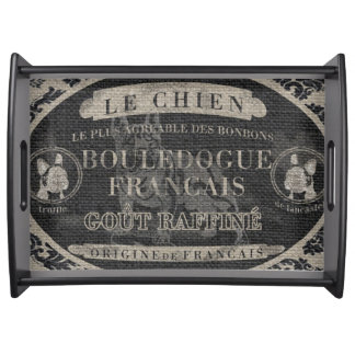 French bulldog serving tray