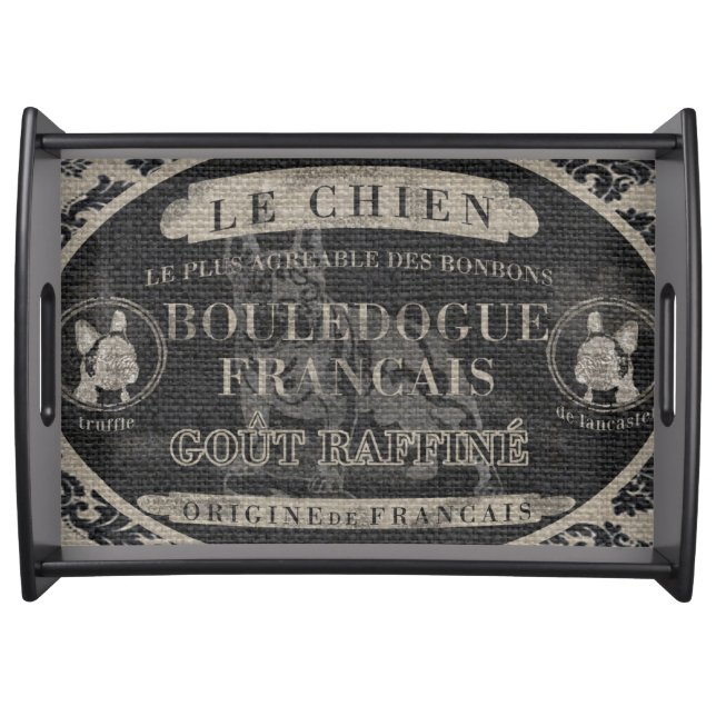 French bulldog serving tray (Front)
