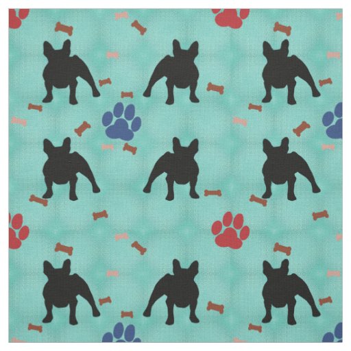 French Bulldog Shadow Fabric