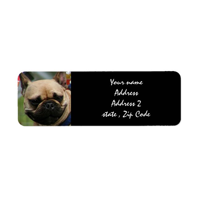 French Bulldog shipping labels (Front)