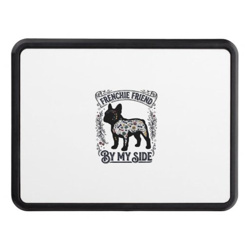 French Bulldog Shirt Vintage Floral Dog Lover Art_ Hitch Cover