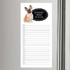 French Bulldog Shopping List  Magnetic Notepad at Zazzle