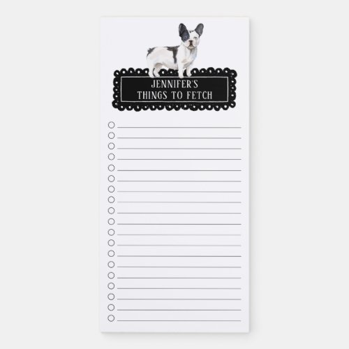 French Bulldog Shopping List Magnetic Notepad