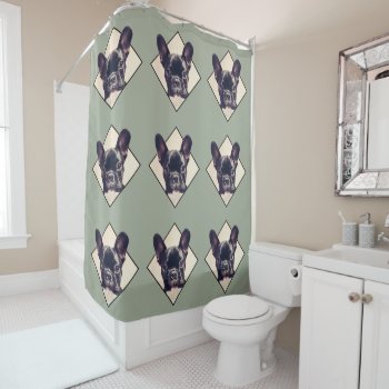 French Bulldog Shower Curtain by pdphoto at Zazzle