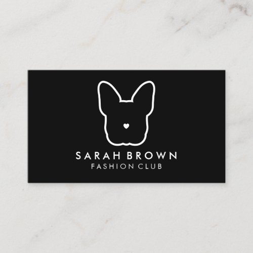 French Bulldog Silhouette Business Card