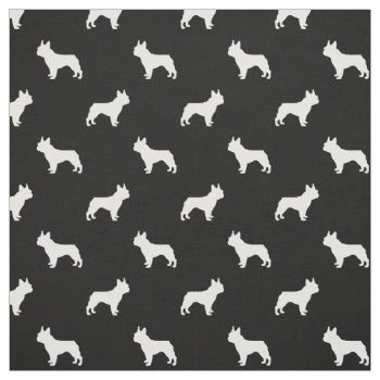 French Bulldog Silhouette Dog Fabric by SilhouettePets at Zazzle