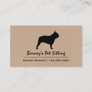 French Bulldog Silhouette Frenchie Dog Business Card