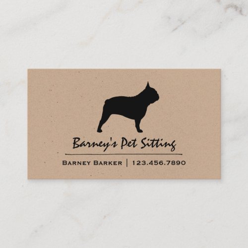 French Bulldog Silhouette  Frenchie Dog Business Card