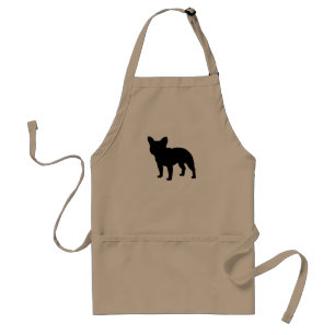 French Bulldog Silhouette   Frenchie Dog Lover's Adult Apron