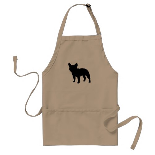 French Bulldog Silhouette  Frenchie Dog Lovers Adult Apron