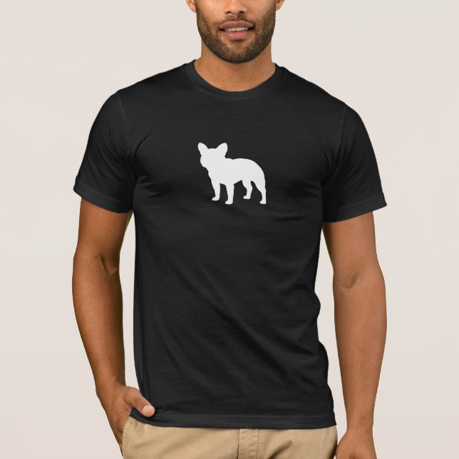 French Bulldog Silhouette | Frenchie Dog Lover's T-Shirt (Front)