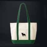 French Bulldog Silhouette | Frenchie Dog Lover's Tote Bag<br><div class="desc">A cool and fashionable French Bulldog Silhouette tote bag for your grocery shopping, pet supplies, extra towels for the dog beach, and stuff for all your fun adventures. Makes a perfect gift for anyone who loves a Frenchie. Check out Jenn's Doodle World for even more pet lover's tote bags and...</div>