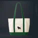 French Bulldog Silhouette | Frenchie Dog Lover's Tote Bag<br><div class="desc">A cool and fashionable French Bulldog Silhouette tote bag for your grocery shopping, pet supplies, extra towels for the dog beach, and stuff for all your fun adventures. Makes a perfect gift for anyone who loves a Frenchie. Check out Jenn's Doodle World for even more pet lover's tote bags and...</div>