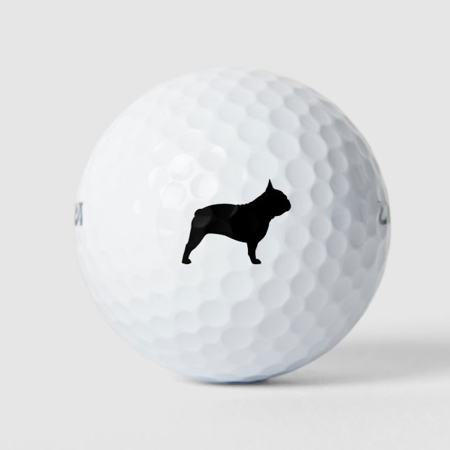 French Bulldog Silhouette Golf Balls (Front)