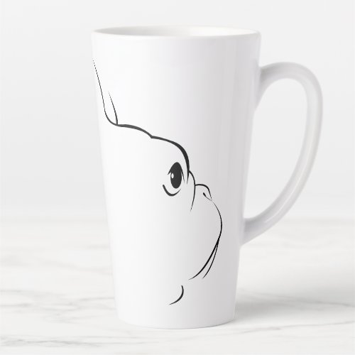 French Bulldog Silhouette Latte Mug