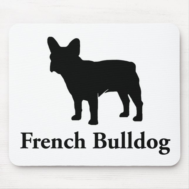 French Bulldog Silhouette Mouse Pad (Front)