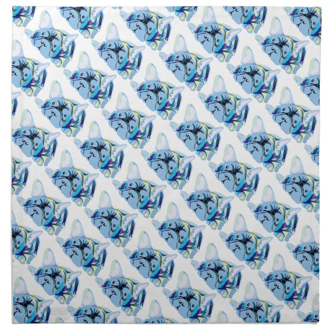 French Bulldog Silhouette Napkin (Front)