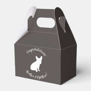French Bulldog Silhouette Party Favor Boxes