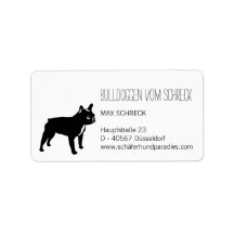 French Bulldog Silhouette Personalized Address
