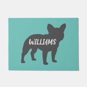 French Bulldog Silhouette Personalized Frenchie Doormat