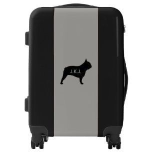 French Bulldog Silhouette Personalized Luggage