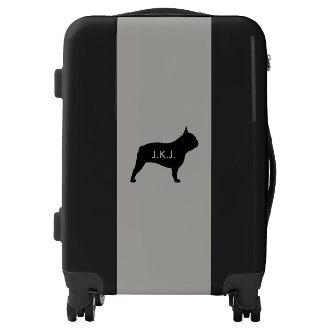 French Bulldog Silhouette Personalized Luggage (Front)
