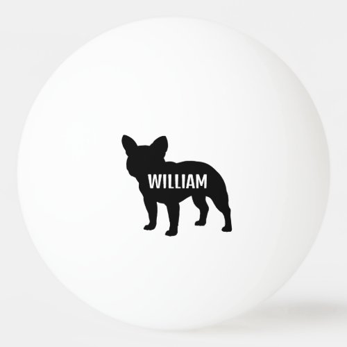 French Bulldog Silhouette Ping Pong Ball