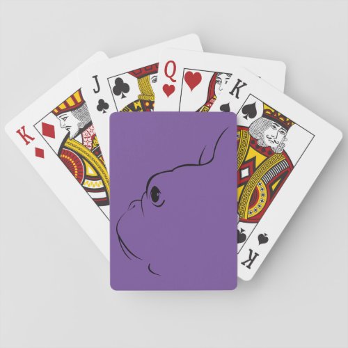 French Bulldog Silhouette Playing Cards