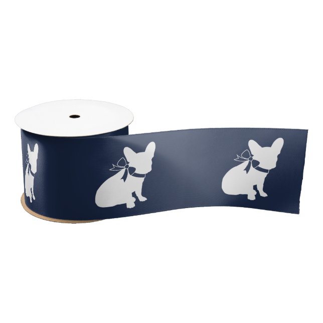 French Bulldog Silhouette Ribbon 3" (Spool)