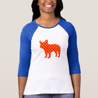 French bulldog Silhouette T-shirt fluer de lis