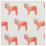 French Bulldog Silhouette Tiled Fabric