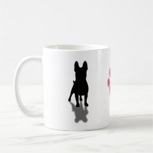 French Bulldog Silhouette with Personalized Paw Coffee Mug