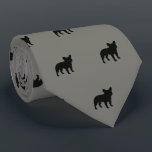 French Bulldog Silhouettes Pattern Dog Lover Tie<br><div class="desc">This original French Bulldogs pattern neck tie makes a great gift for dog dads! Available in a variety of colors, this cool tie makes a statement for anyone who loves Frenchies. An awesome gift for the guy who wears a tie for business, or for special events like holiday programs, AKC...</div>