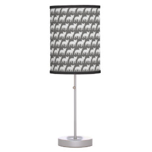 French Bulldog Silhouettes Pattern Table Lamp