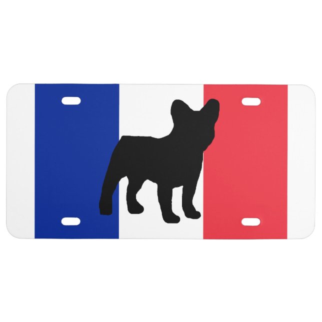 french bulldog silo France flag.png License Plate (Front)